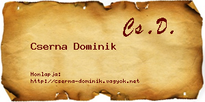 Cserna Dominik névjegykártya